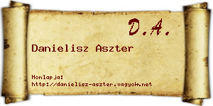 Danielisz Aszter névjegykártya